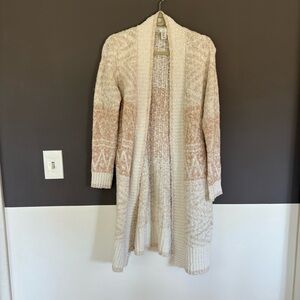 Joie Cream and Tan Cardigan